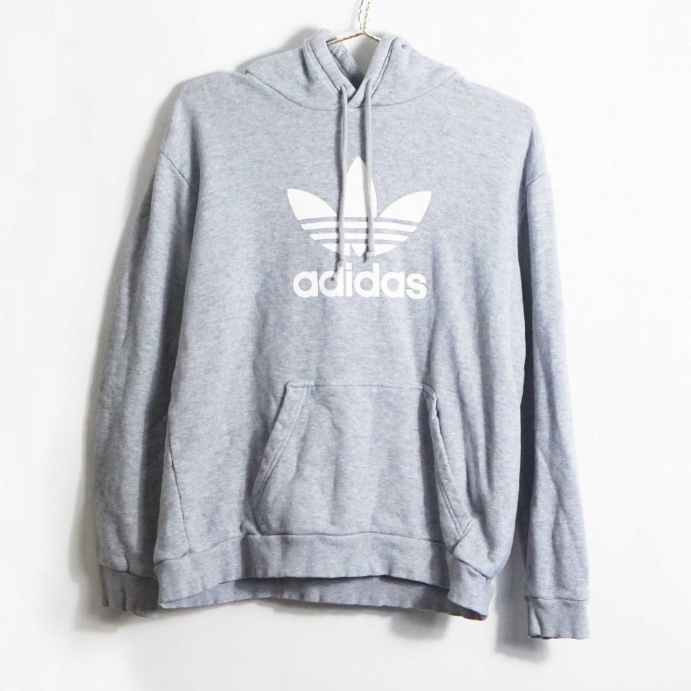 Adidas Men's Grey Fleece Hoodie M - Picture 1 of 4